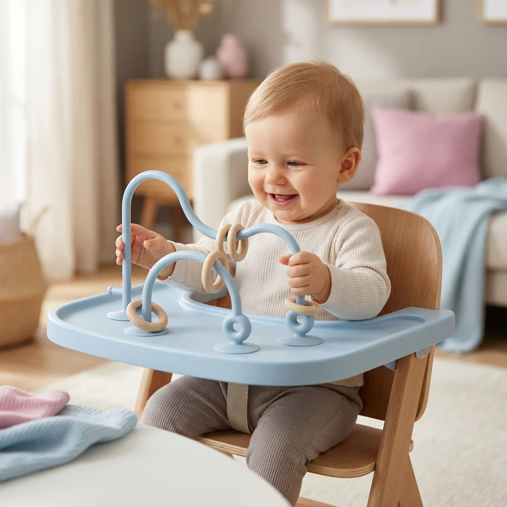 Baby Motorik Spielzeug – Saugnapf Lernspielzeug aus Silikon