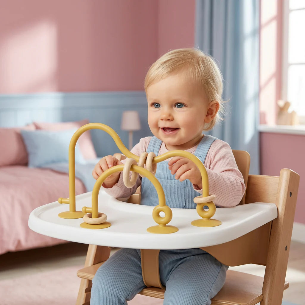 Baby Motorik Spielzeug – Saugnapf Lernspielzeug aus Silikon
