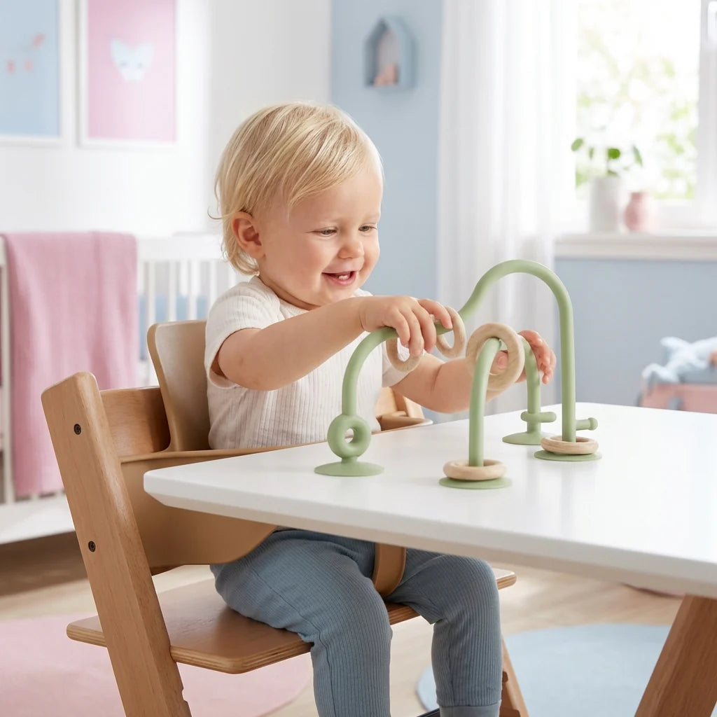 Baby Motorik Spielzeug – Saugnapf Lernspielzeug aus Silikon