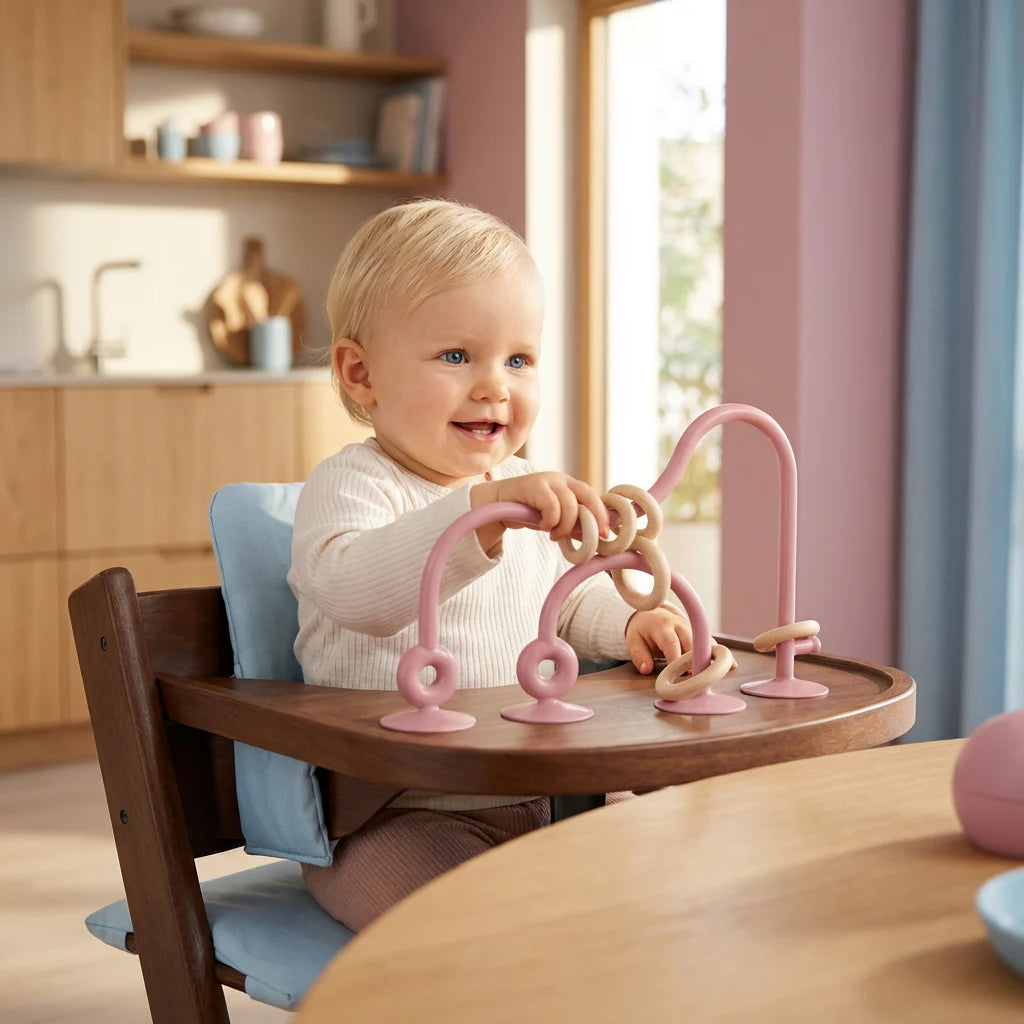 Baby Motorik Spielzeug – Saugnapf Lernspielzeug aus Silikon