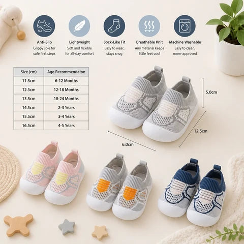 TinySteps - Rutschfeste Babyschuhe zum Anziehen